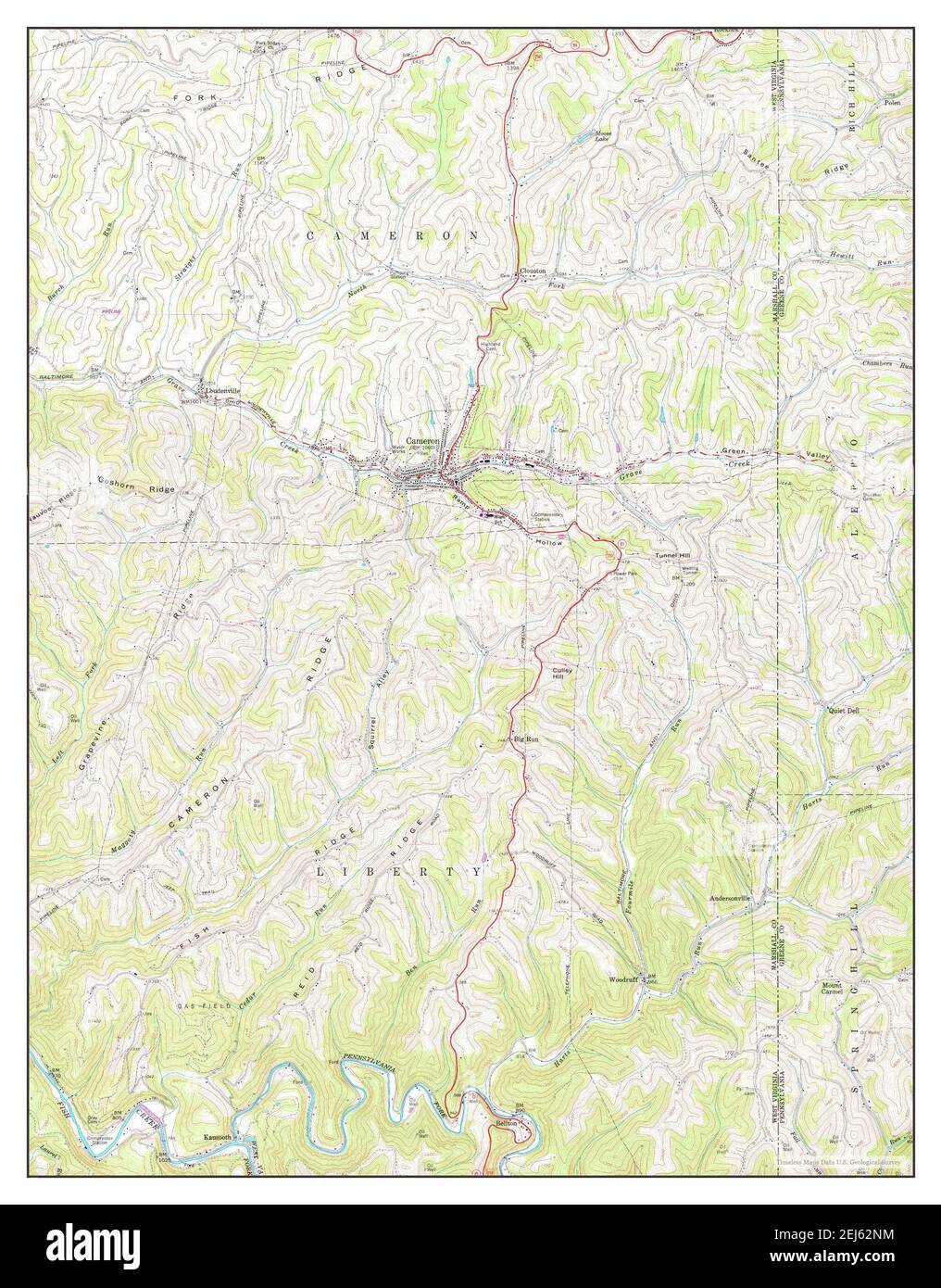 Cameron, West Virginia, map 1960, 124000, United States of America by