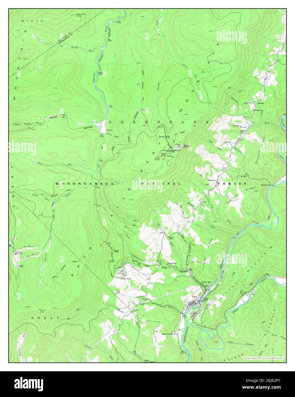 Cass, West Virginia, map 1977, 124000, United States of America by