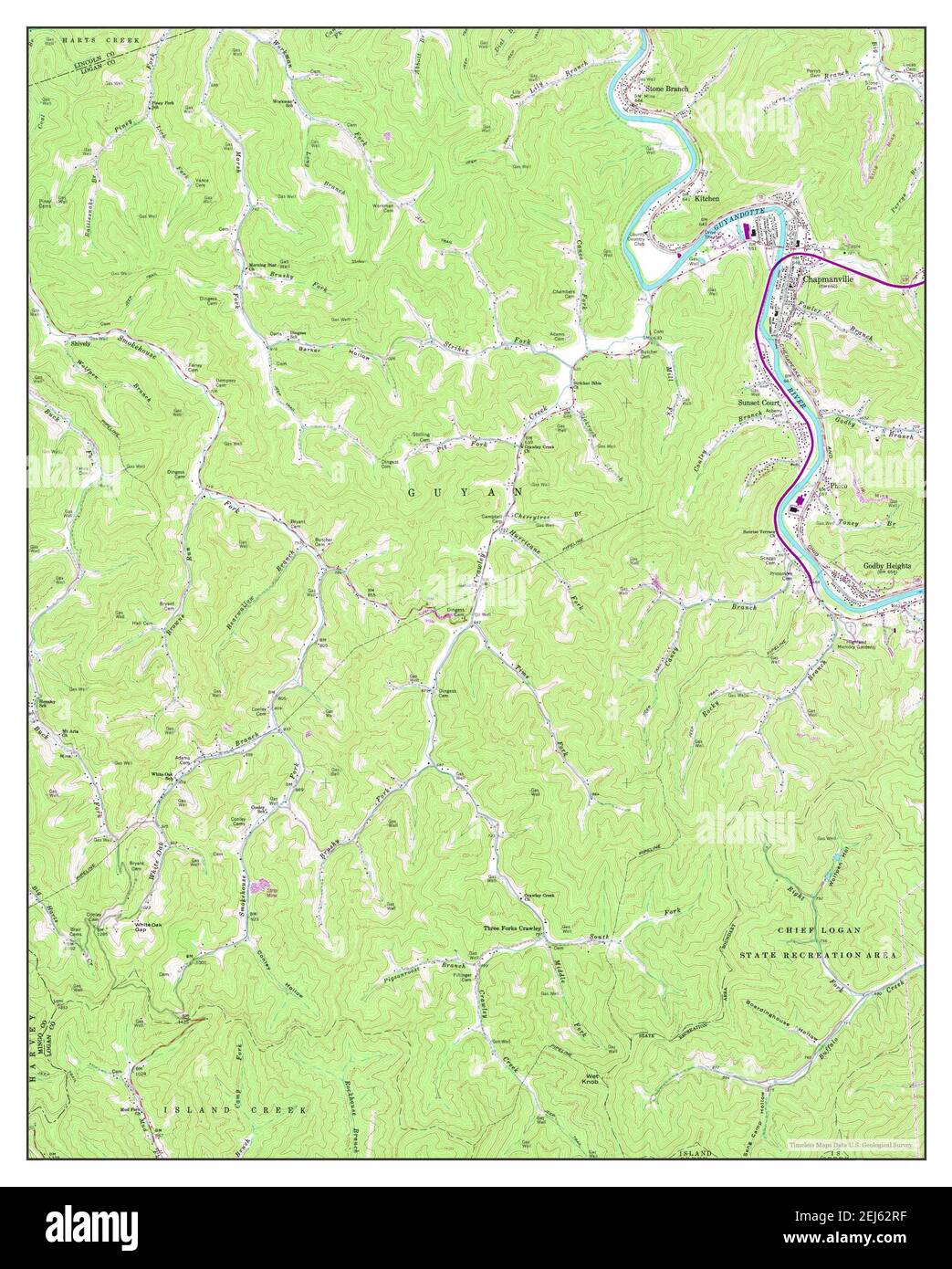 Map of chapmanville Cut Out Stock Images & Pictures Alamy