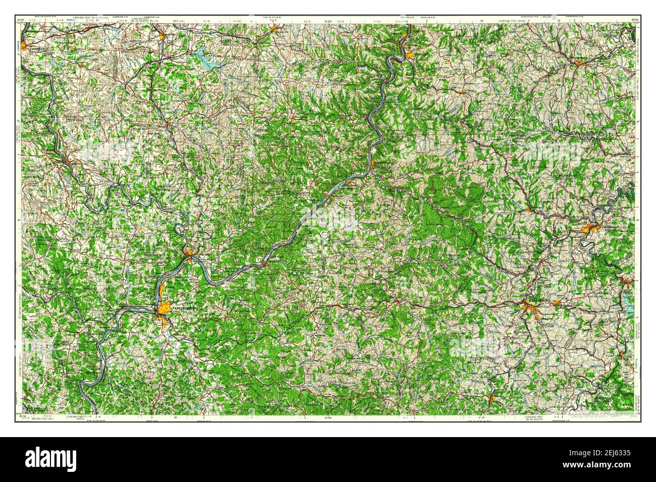 Clarksburg, West Virginia, map 1961, 1250000, United States of America