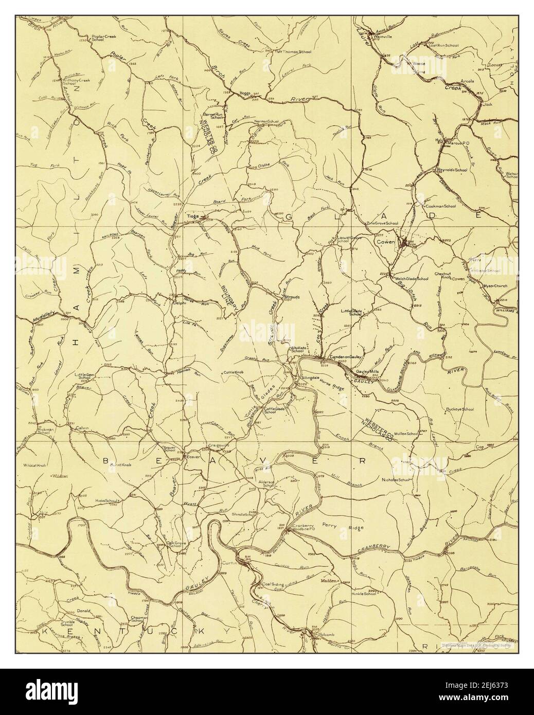 Cowen, West Virginia, map 1915, 148000, United States of America by