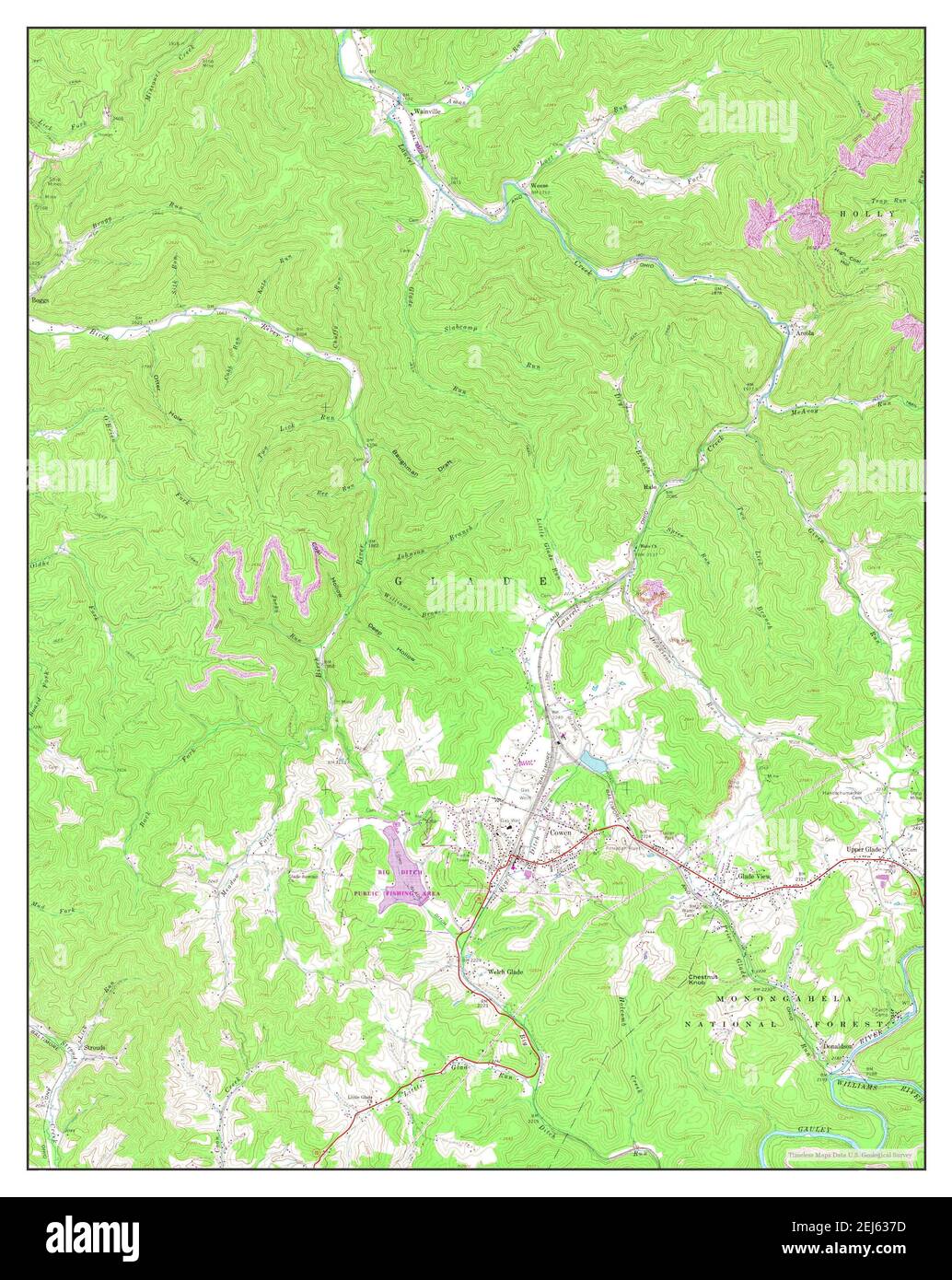 Cowen, West Virginia, map 1966, 124000, United States of America by