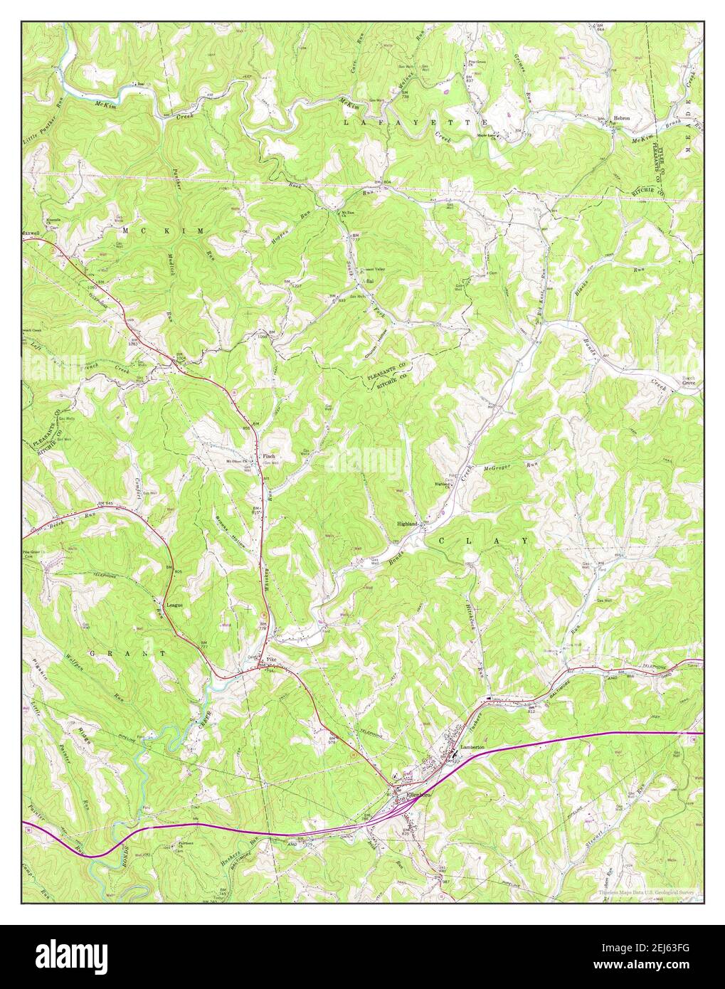 Map of ellenboro virginia Cut Out Stock Images & Pictures Alamy