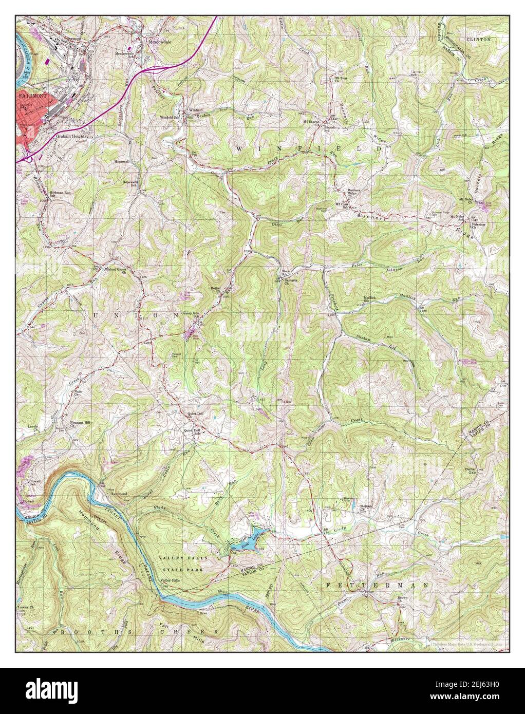 Fairmont virginia map hires stock photography and images Alamy