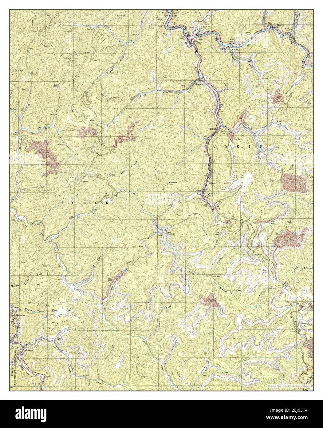 Gary, West Virginia, map 2001, 124000, United States of America by