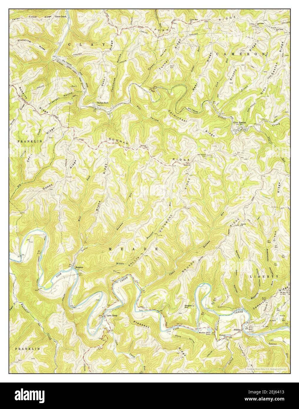 Glen Easton, West Virginia, map 1960, 124000, United States of America