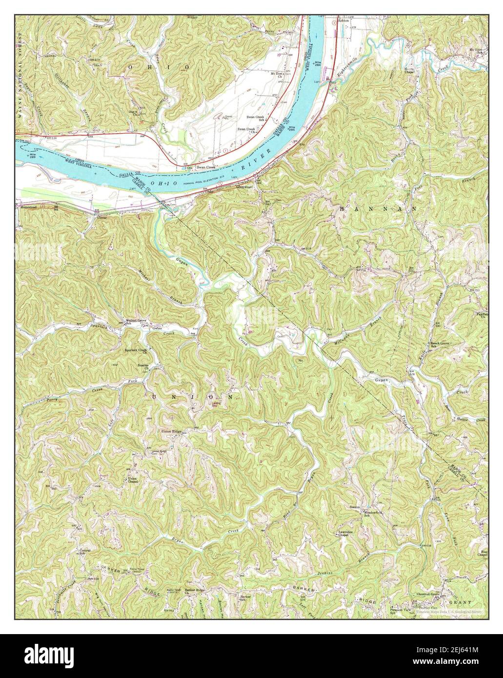 Glenwood, West Virginia, map 1968, 124000, United States of America by Timeless Maps, data U.S