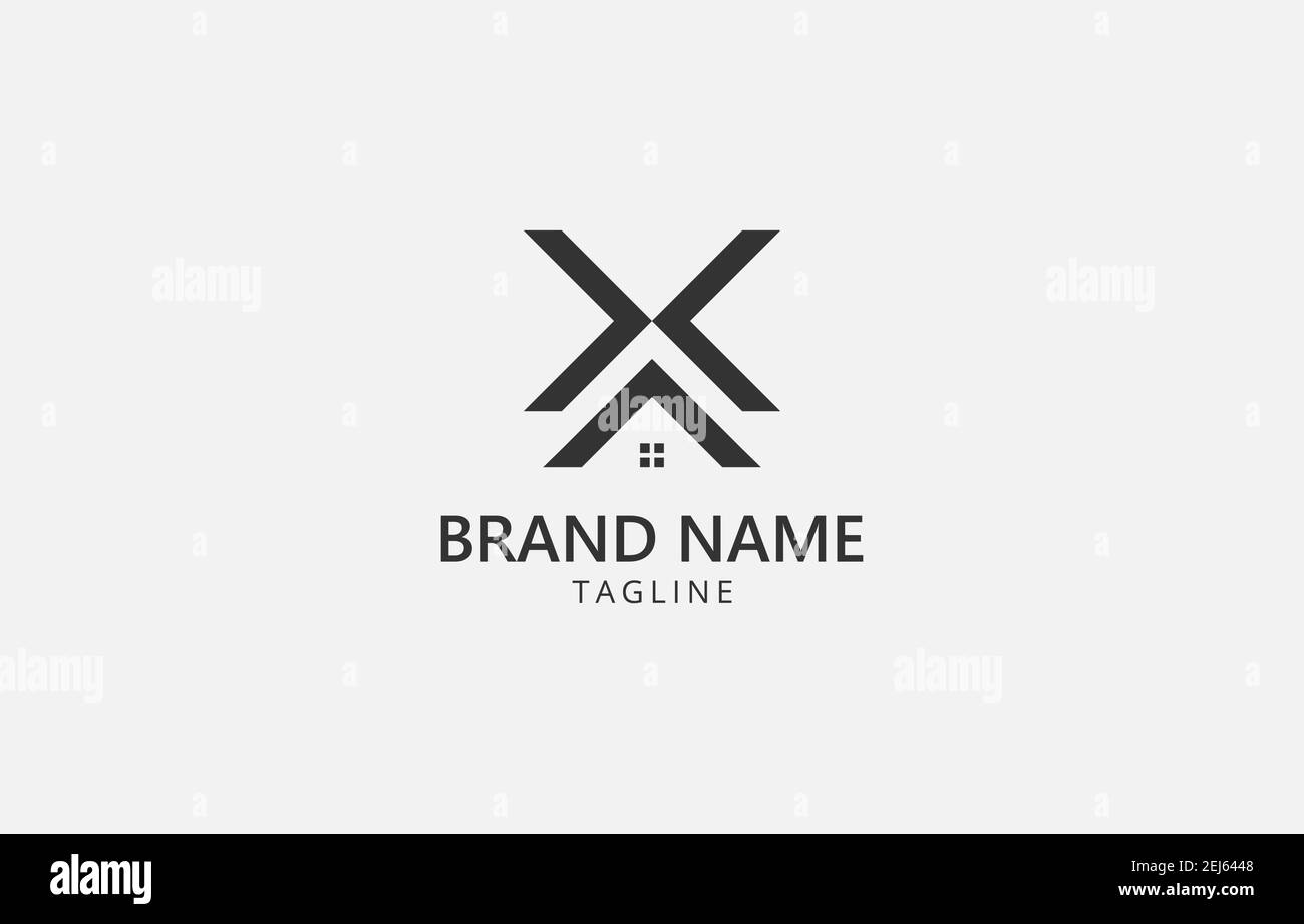 Letter X House Logo Design Vector Template suitable for real estate or ...