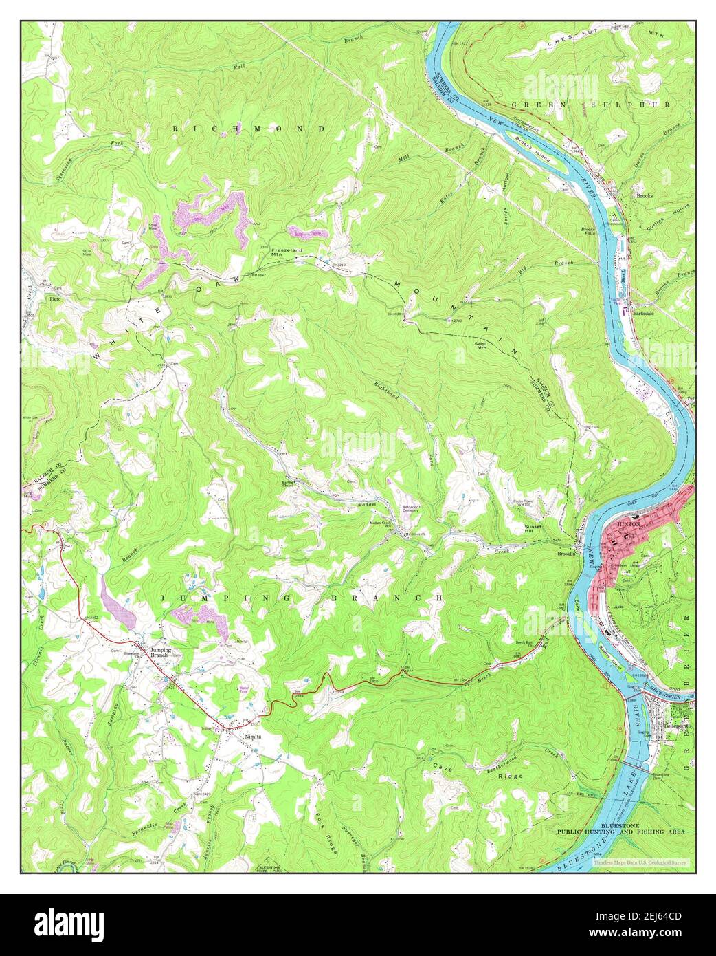 Map of hinton west virginia hires stock photography and images Alamy