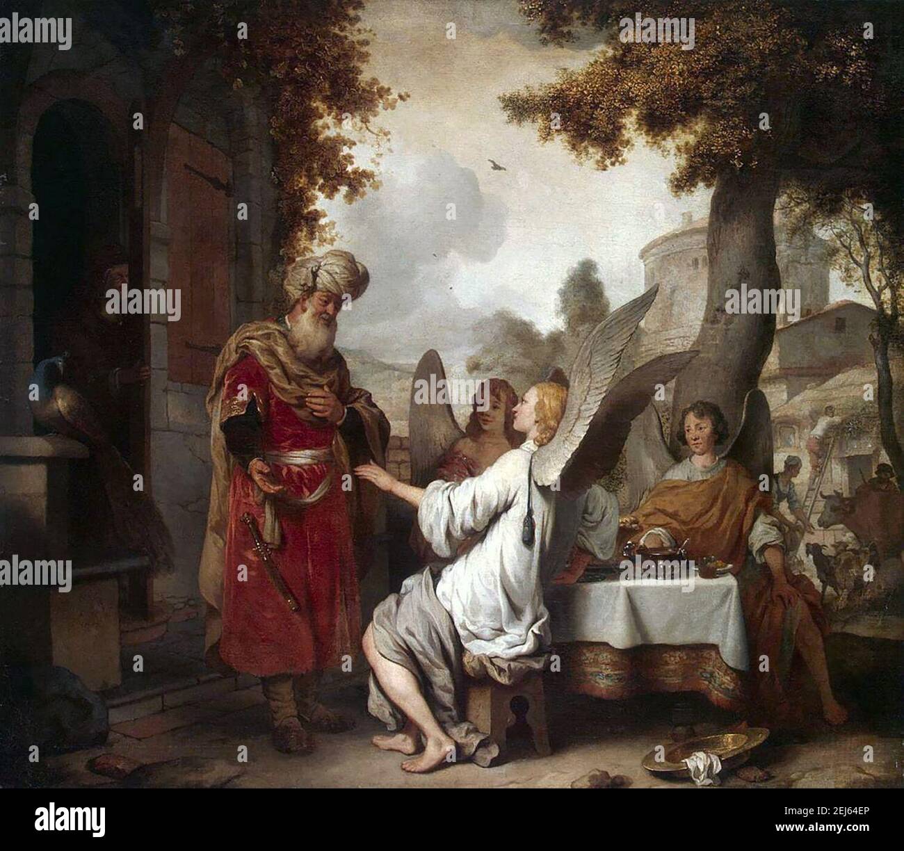 Abraham And The Three Angels - Gerbrand Van Den Eeckhout, 1656 Stock ...