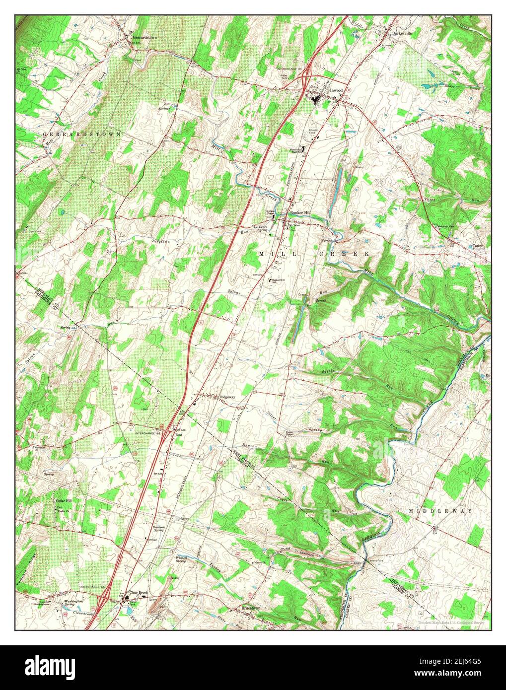 Inwood, West Virginia, map 1966, 124000, United States of America by