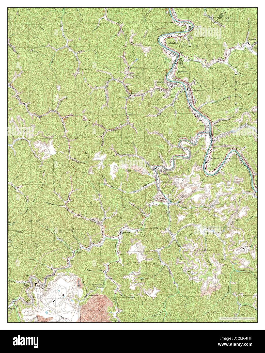 Map of kermit west virginia hires stock photography and images Alamy