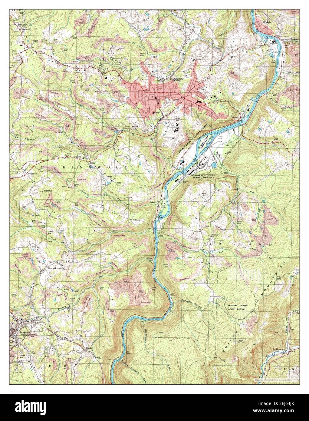 Kingwood, West Virginia, map 1997, 124000, United States of America by