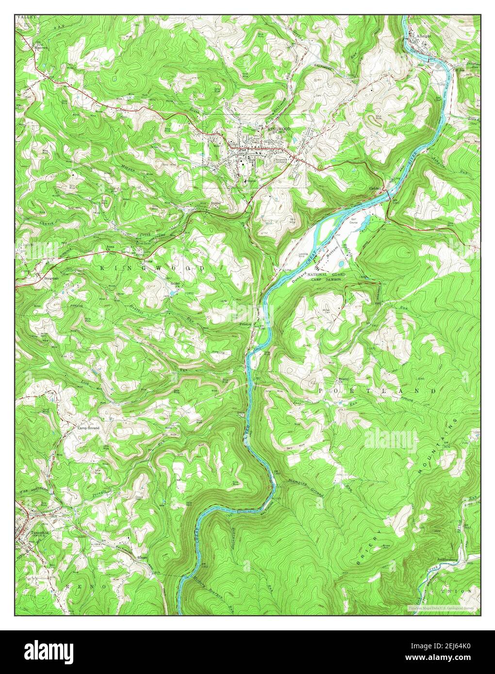 Kingwood, West Virginia, map 1960, 124000, United States of America by