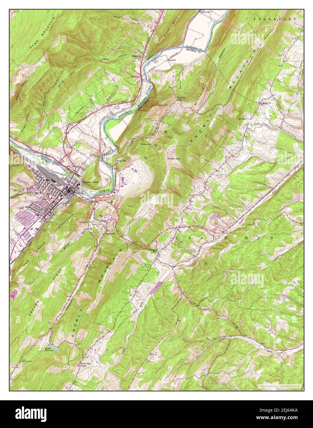 Keyser, West Virginia, map 1949, 124000, United States of America by
