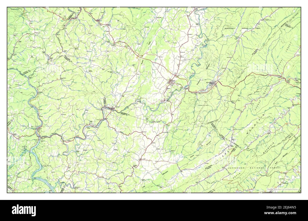 Lewisburg, West Virginia, map 1984, 1100000, United States of America