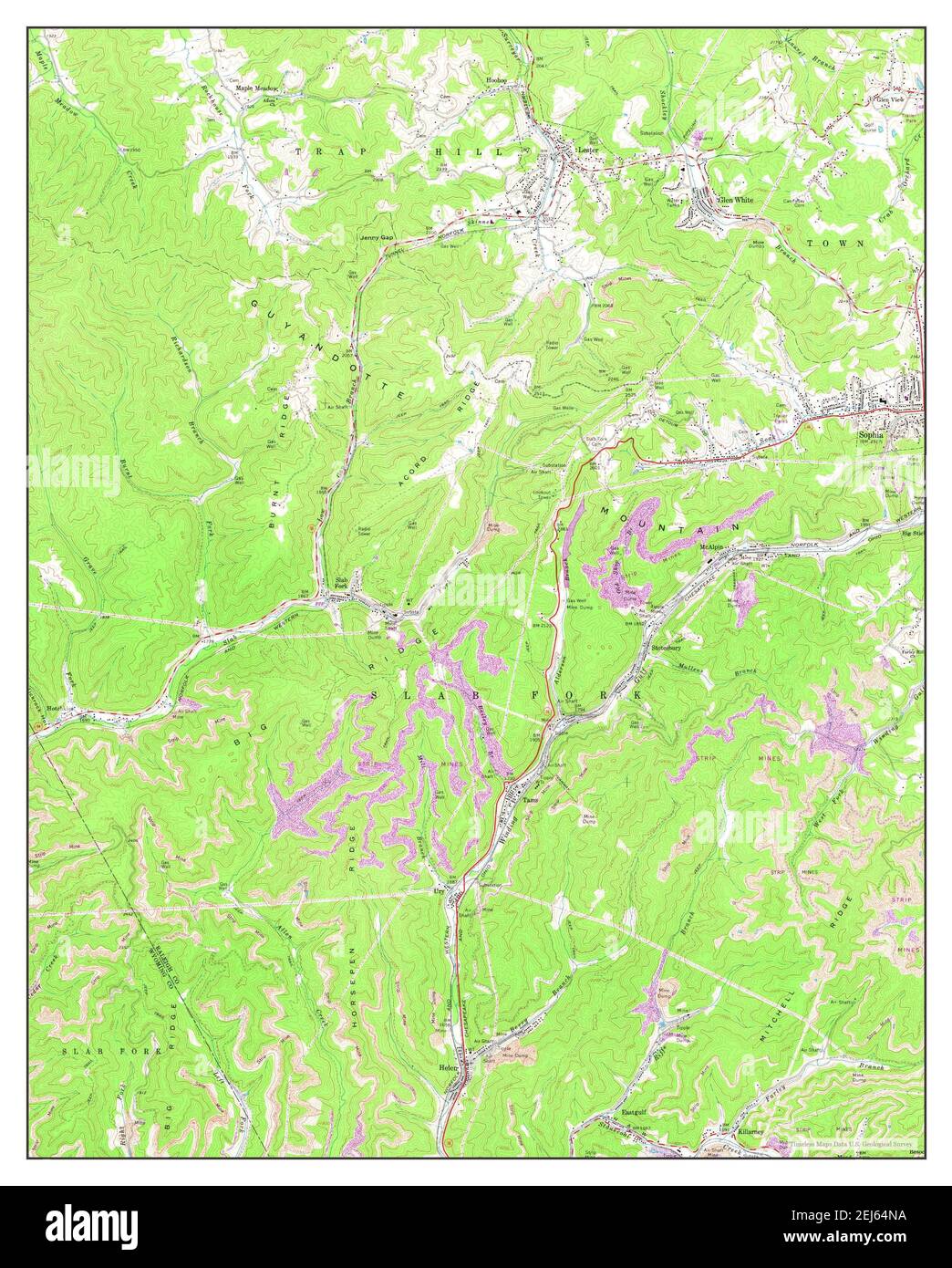 Lester, West Virginia, map 1967, 124000, United States of America by