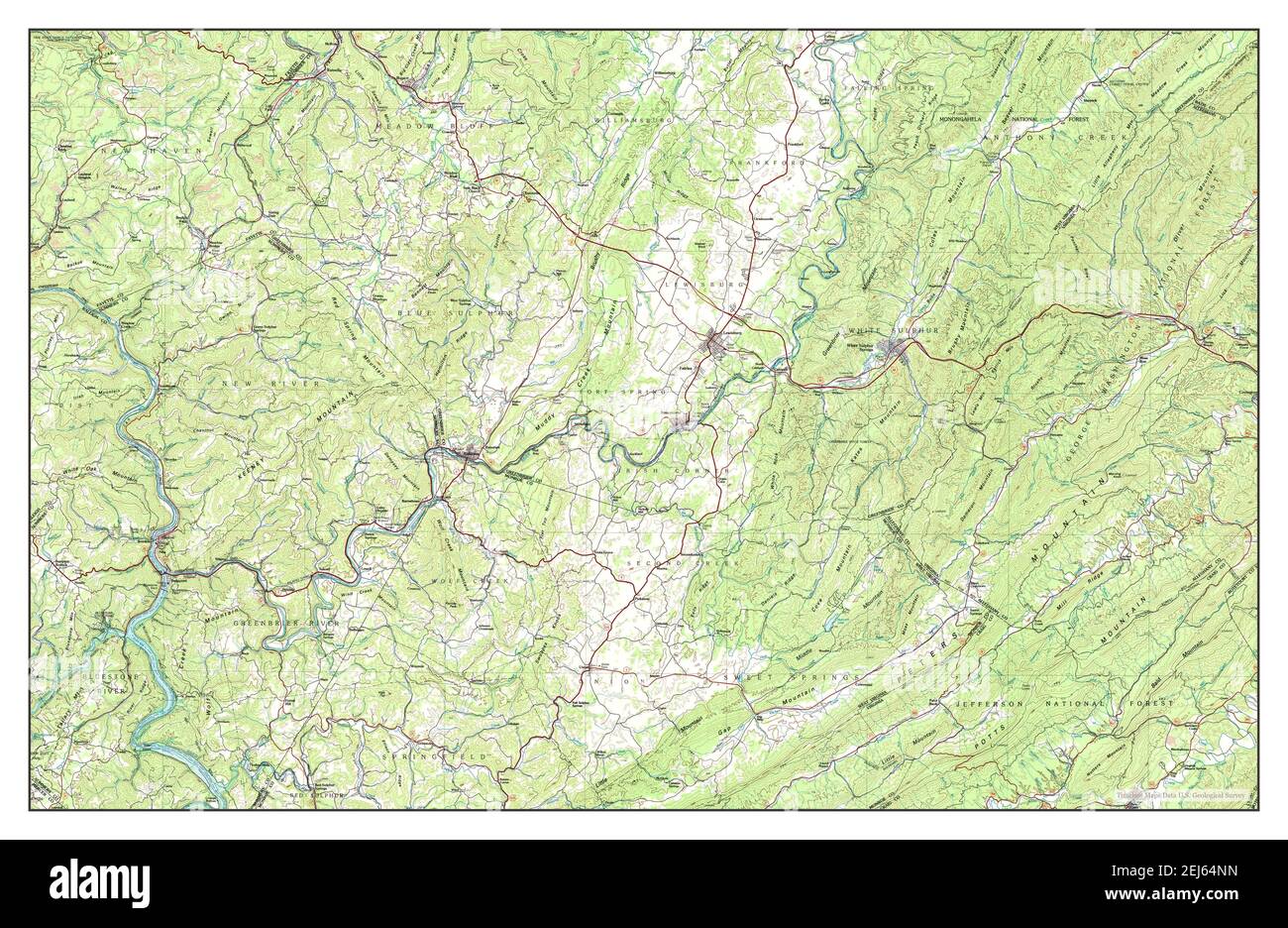 Map of lewisburg virginia Cut Out Stock Images & Pictures Alamy