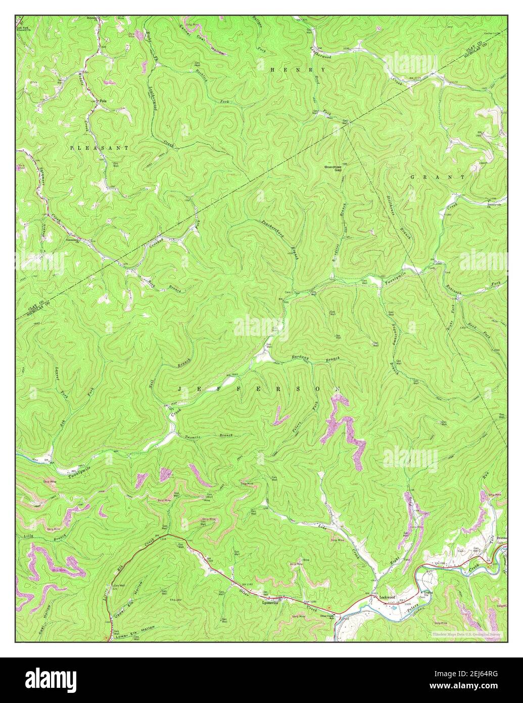 Lockwood, West Virginia, map 1967, 124000, United States of America by