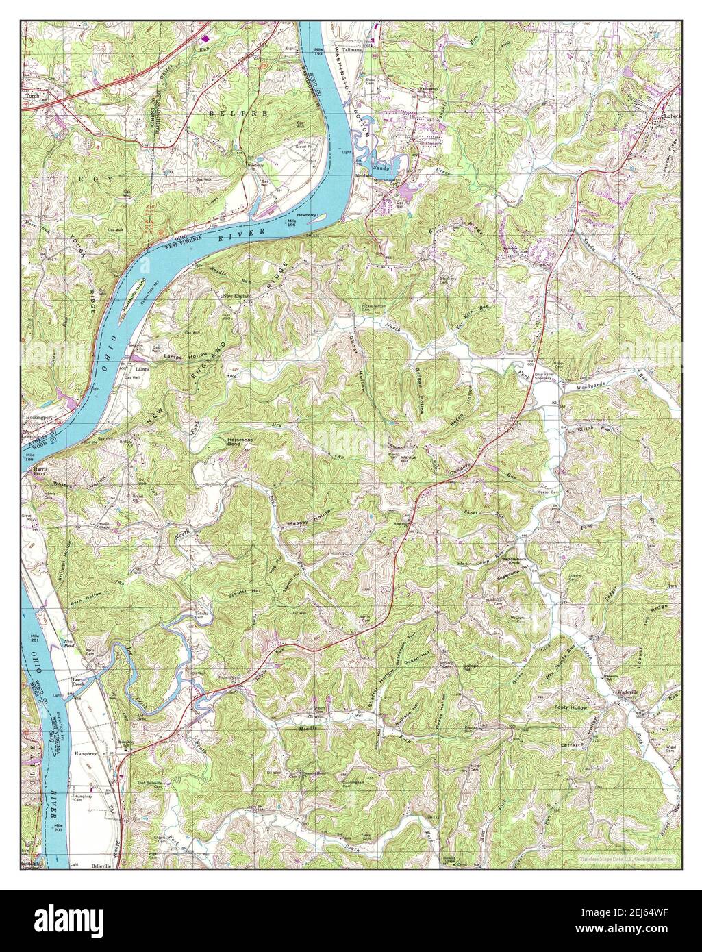 Lubeck, West Virginia, map 1994, 124000, United States of America by