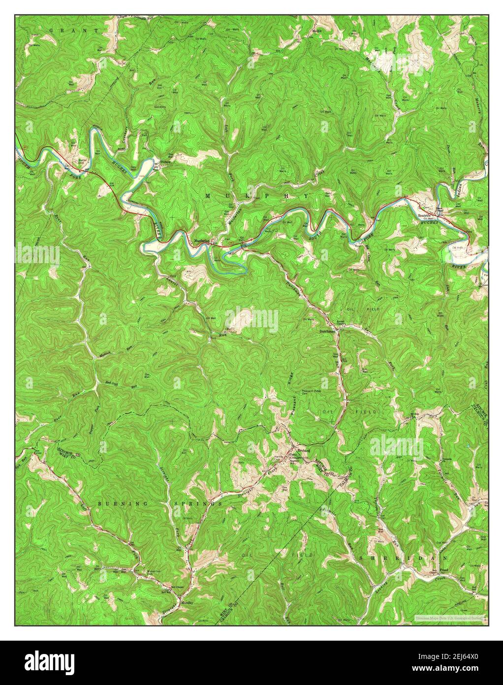 Macfarlan, West Virginia, map 1964, 1:24000, United States of America by Timeless Maps, data U.S. Geological Survey Stock Photo