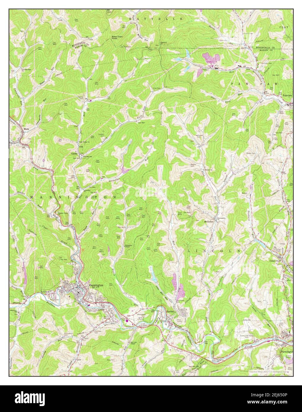 Map of mannington virginia hires stock photography and images Alamy