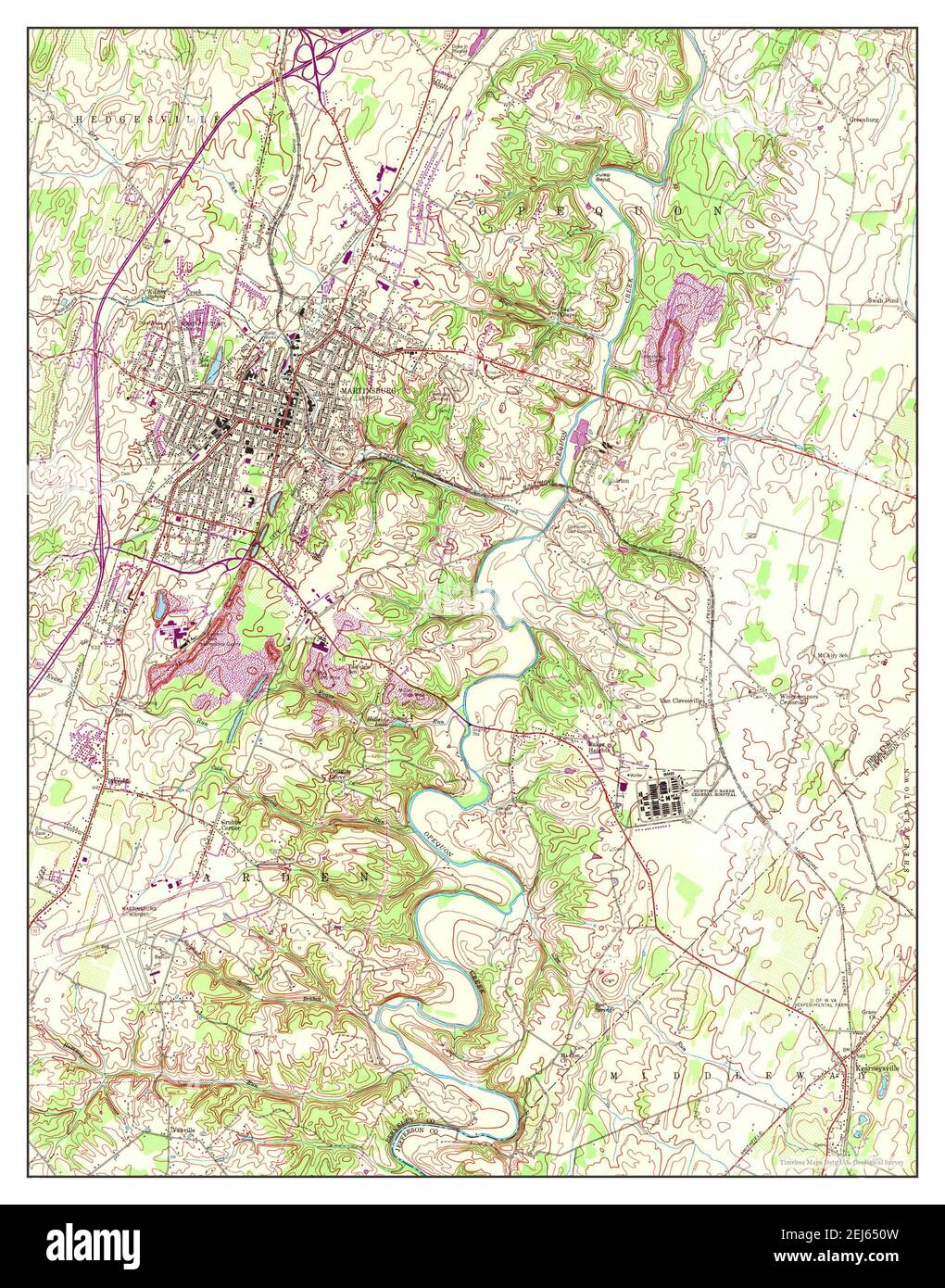 Martinsburg, West Virginia, map 1955, 1:24000, United States of America ...