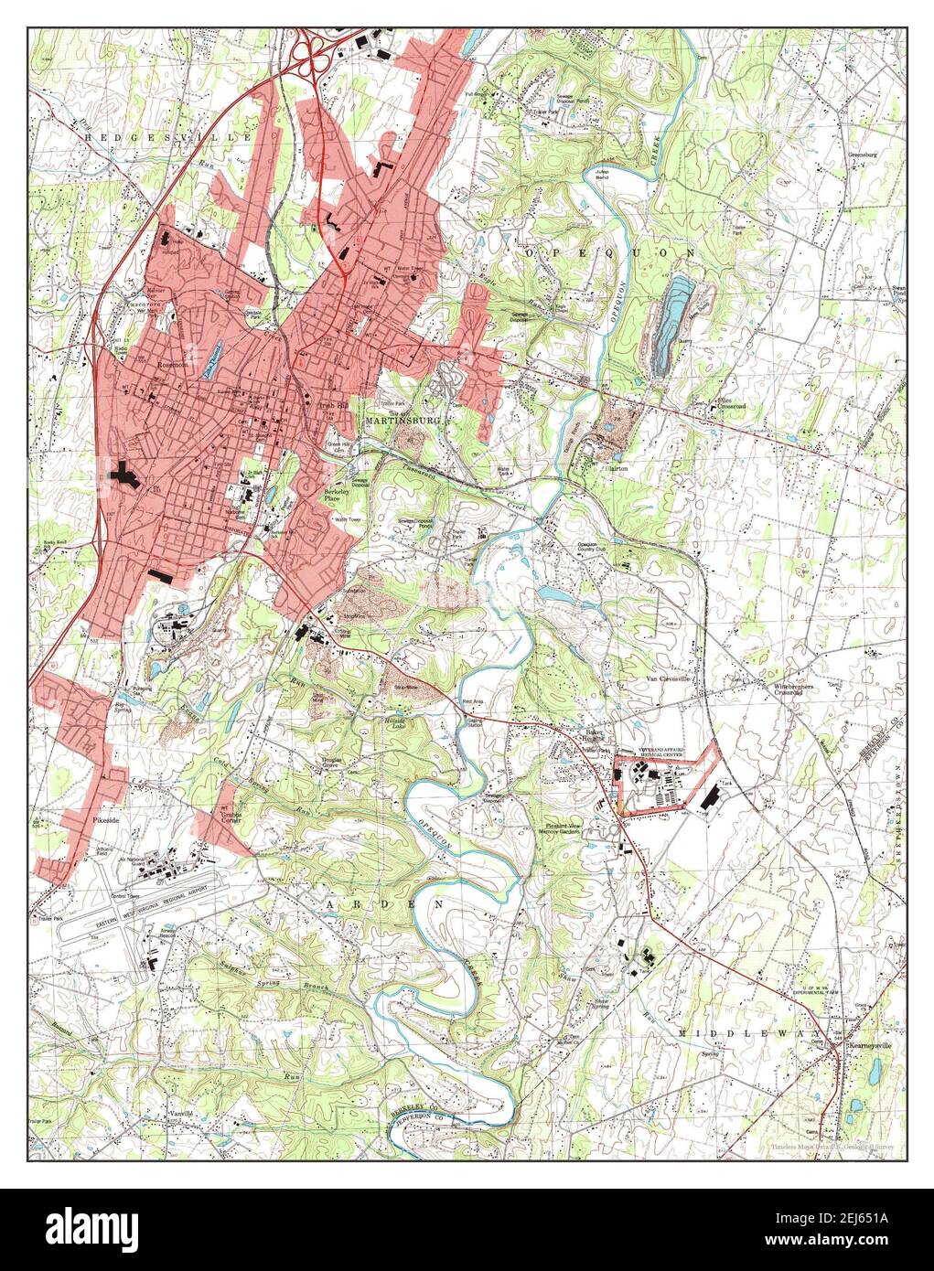 Martinsburg, West Virginia, map 1997, 124000, United States of America