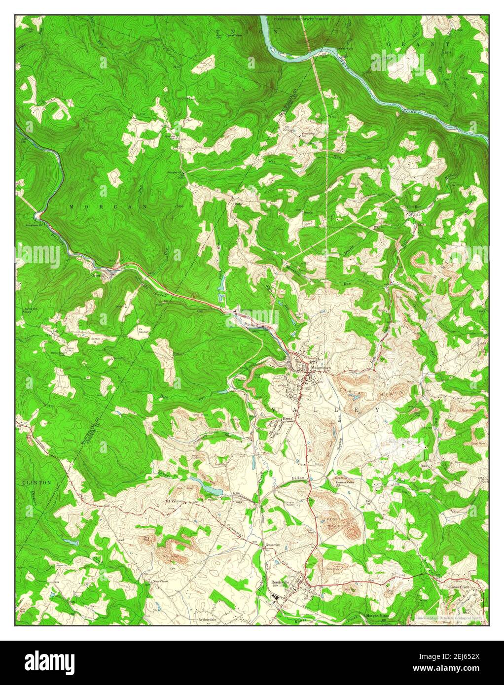 Map of masontown hires stock photography and images Alamy