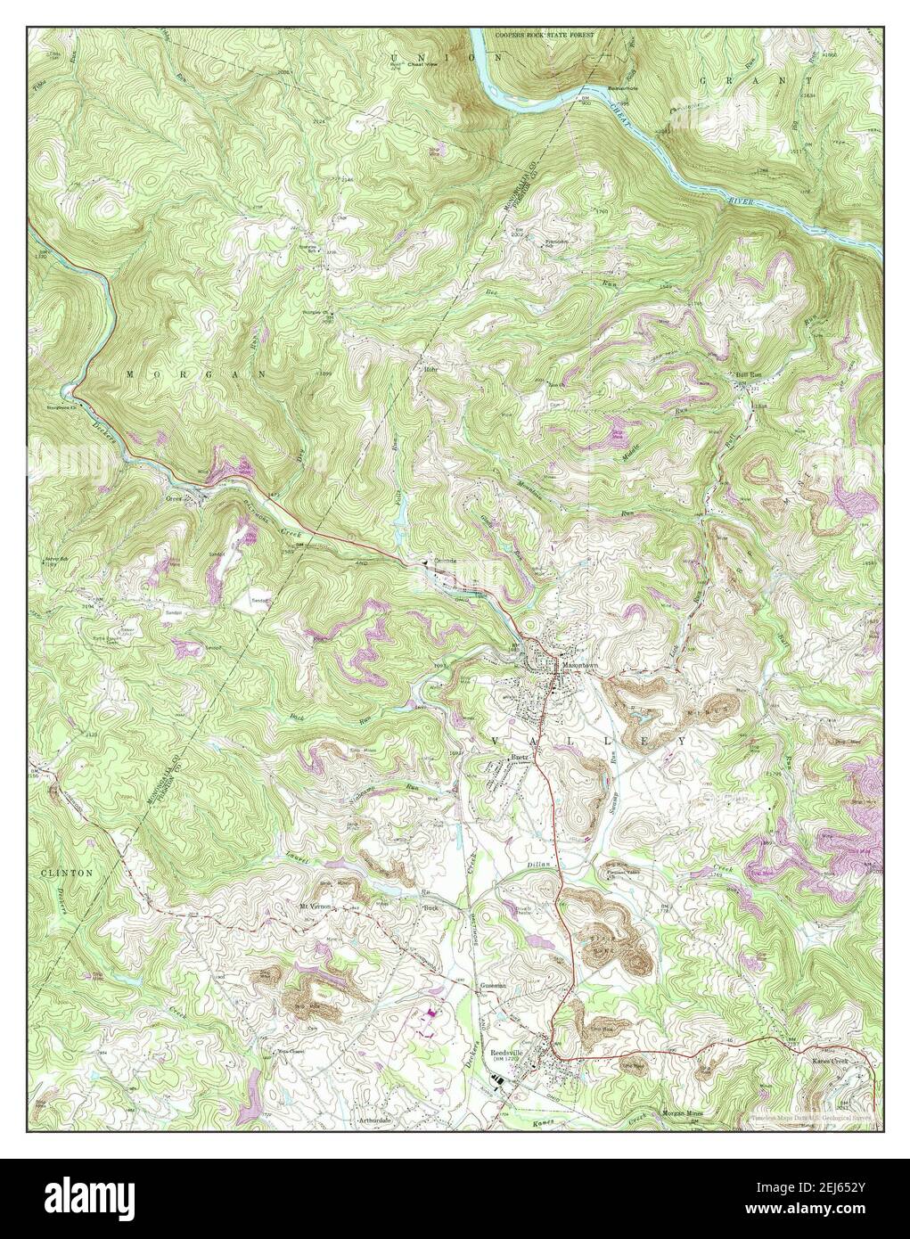 Map of masontown hires stock photography and images Alamy