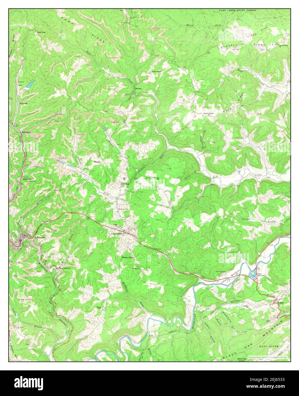 Matoaka, West Virginia, map 1968, 124000, United States of America by