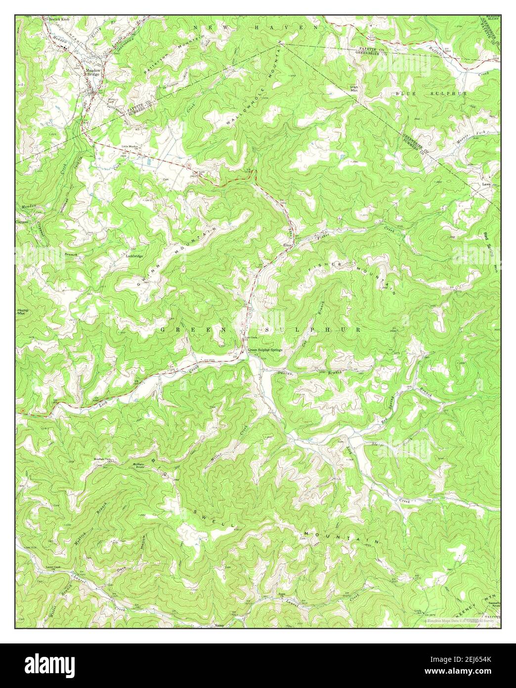Meadow Bridge, West Virginia, map 1969, 124000, United States of