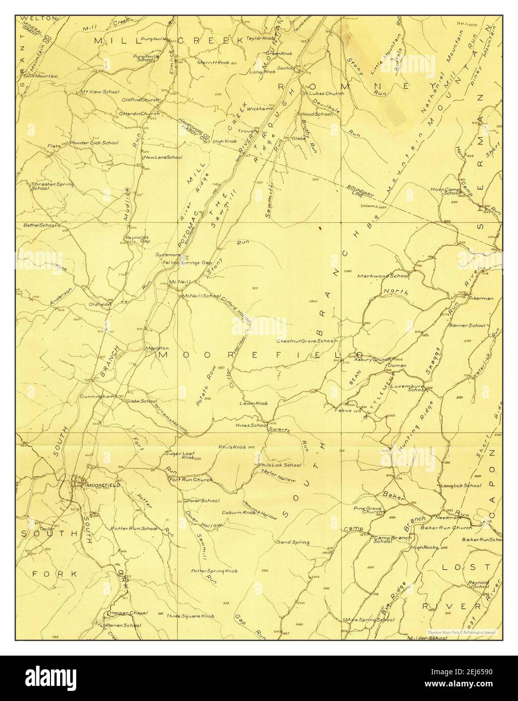 Moorefield, West Virginia, map 1921, 148000, United States of America