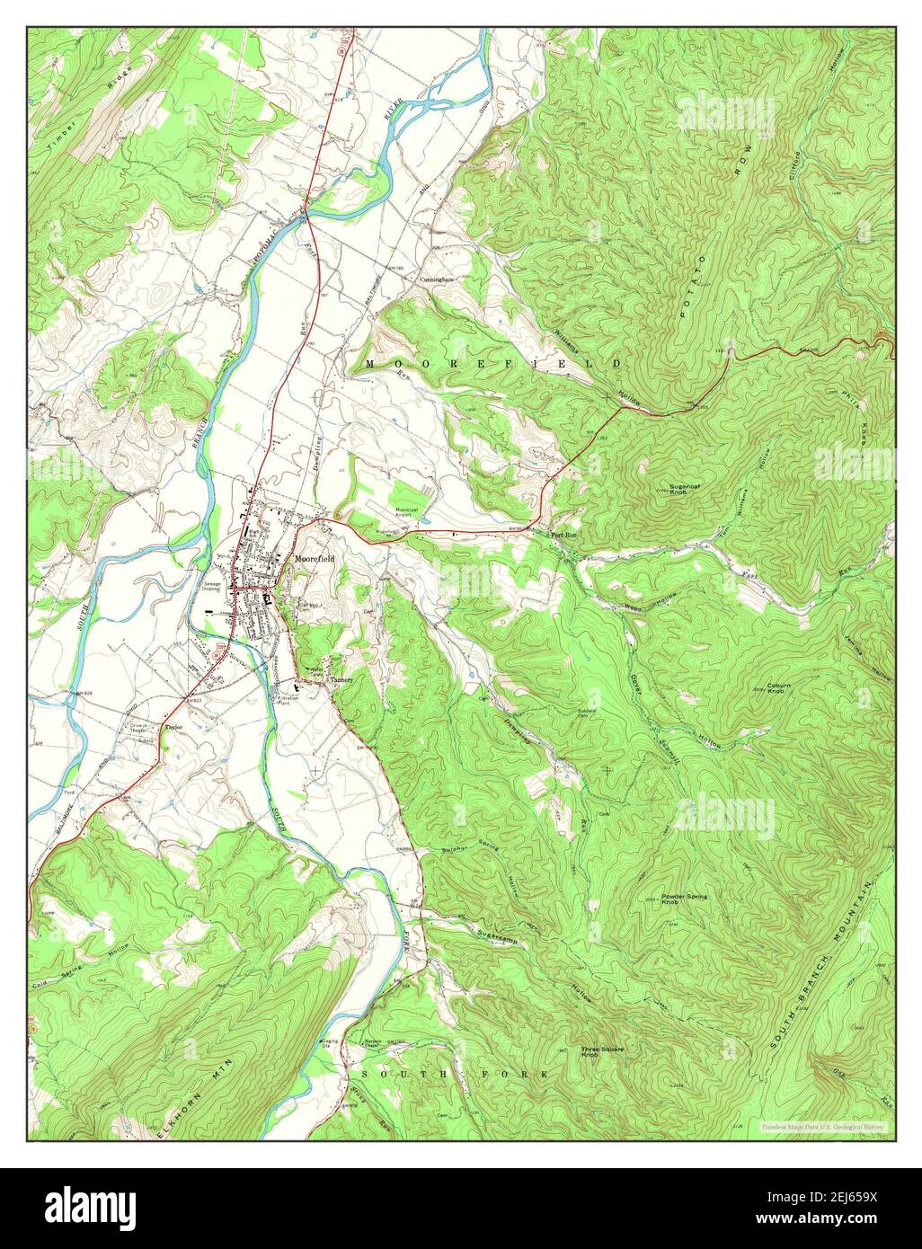 Moorefield, West Virginia, map 1970, 124000, United States of America