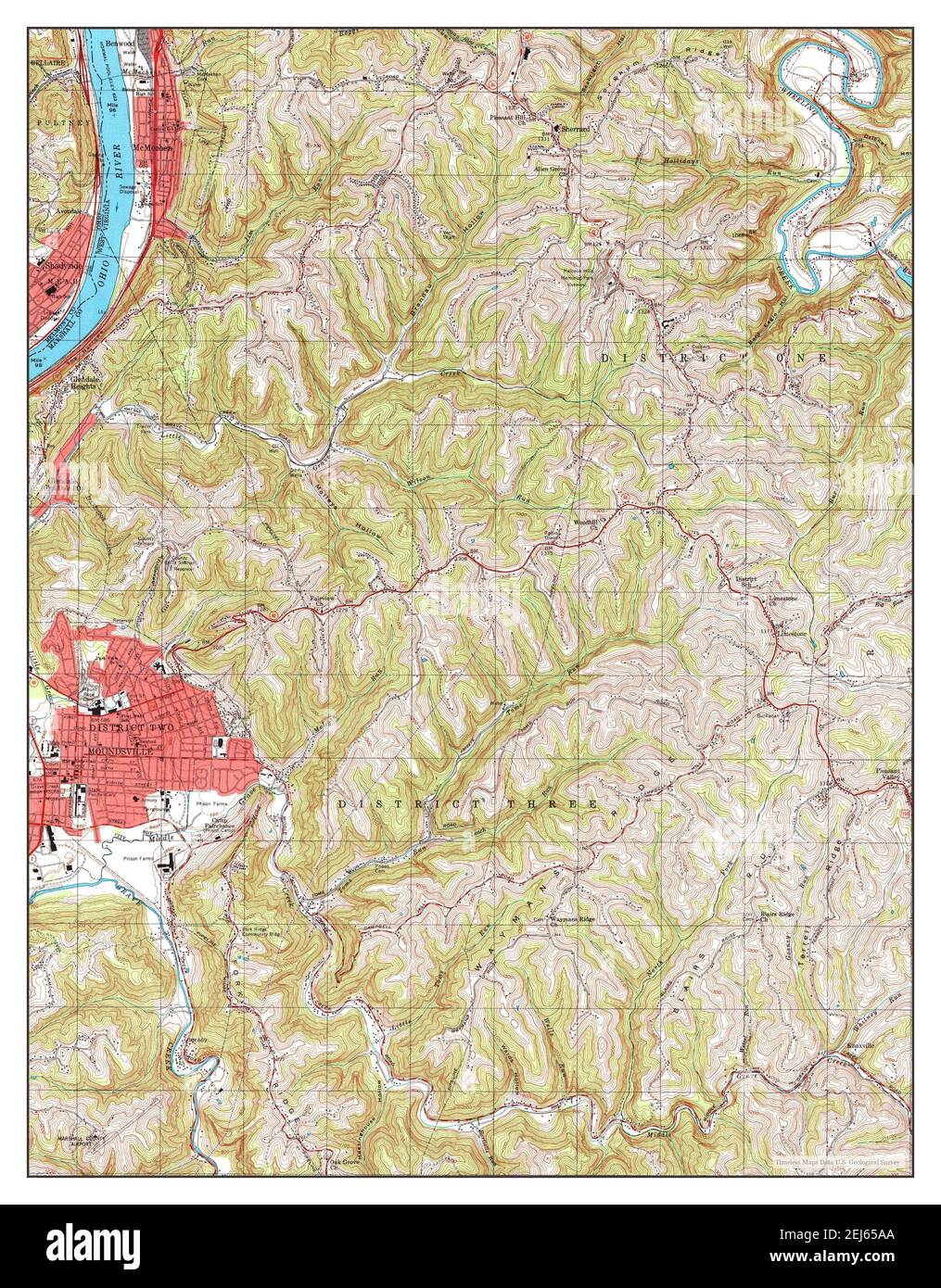 Map of moundsville virginia hires stock photography and images Alamy
