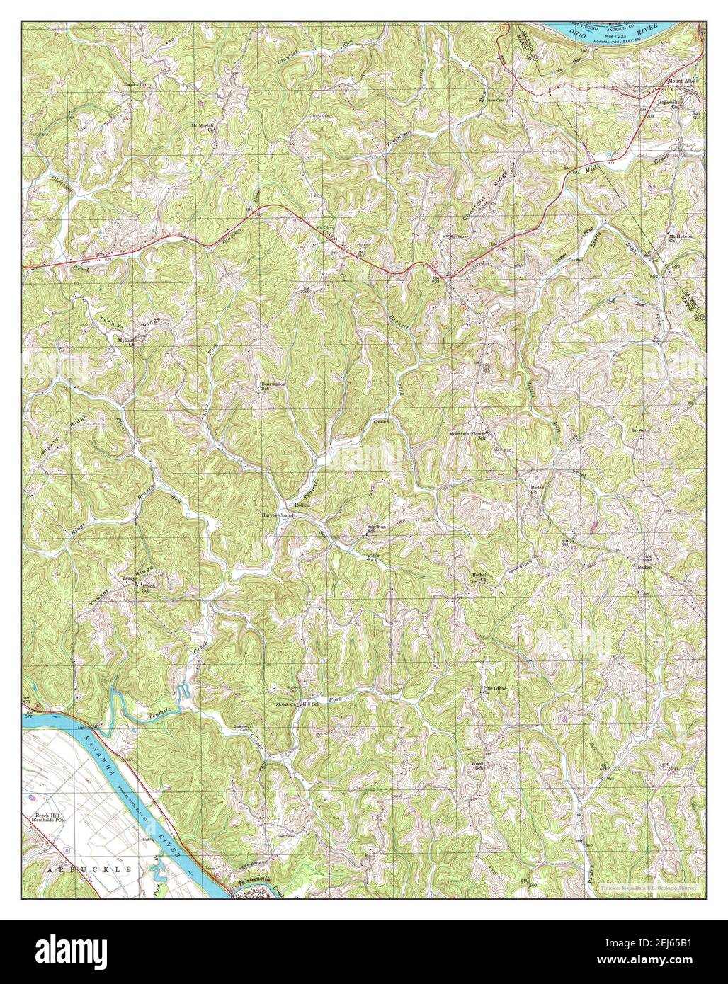 Mount Alto, West Virginia, map 1994, 1:24000, United States of America by Timeless Maps, data U.S. Geological Survey Stock Photo