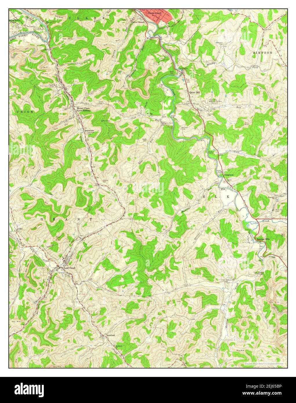 Mount Clare, West Virginia, map 1961, 124000, United States of America