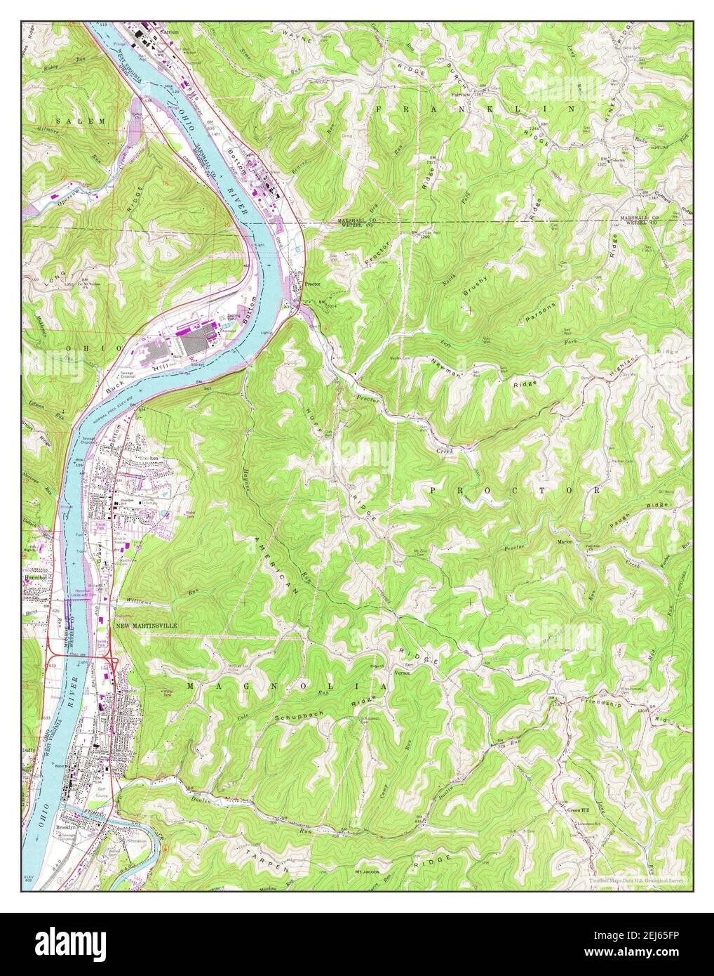 New Martinsville, West Virginia, map 1960, 124000, United States of