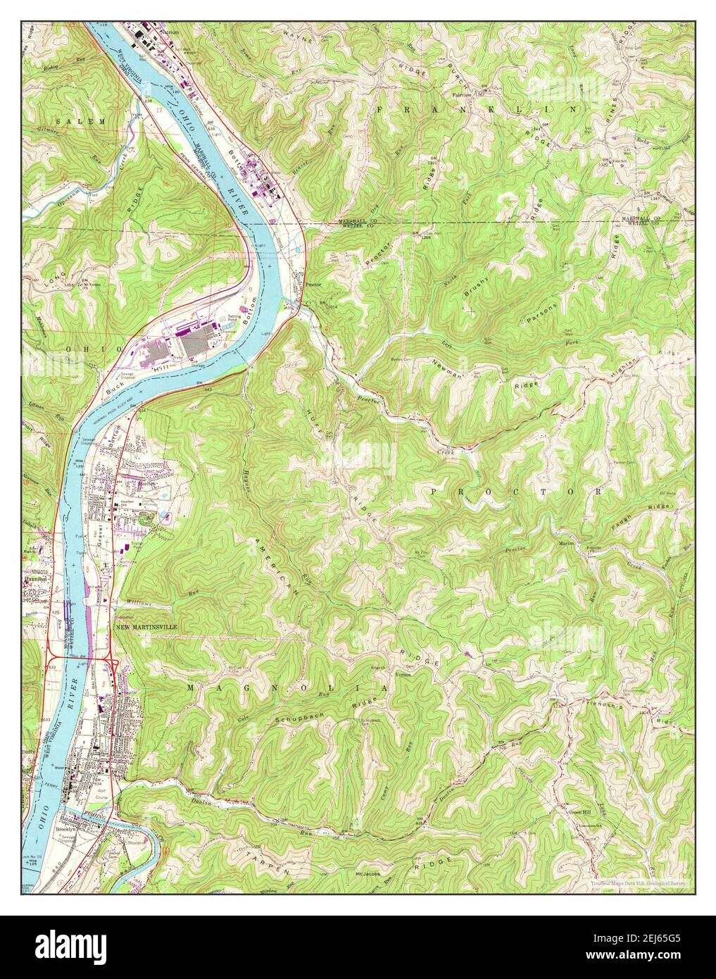 New Martinsville, West Virginia, map 1960, 124000, United States of