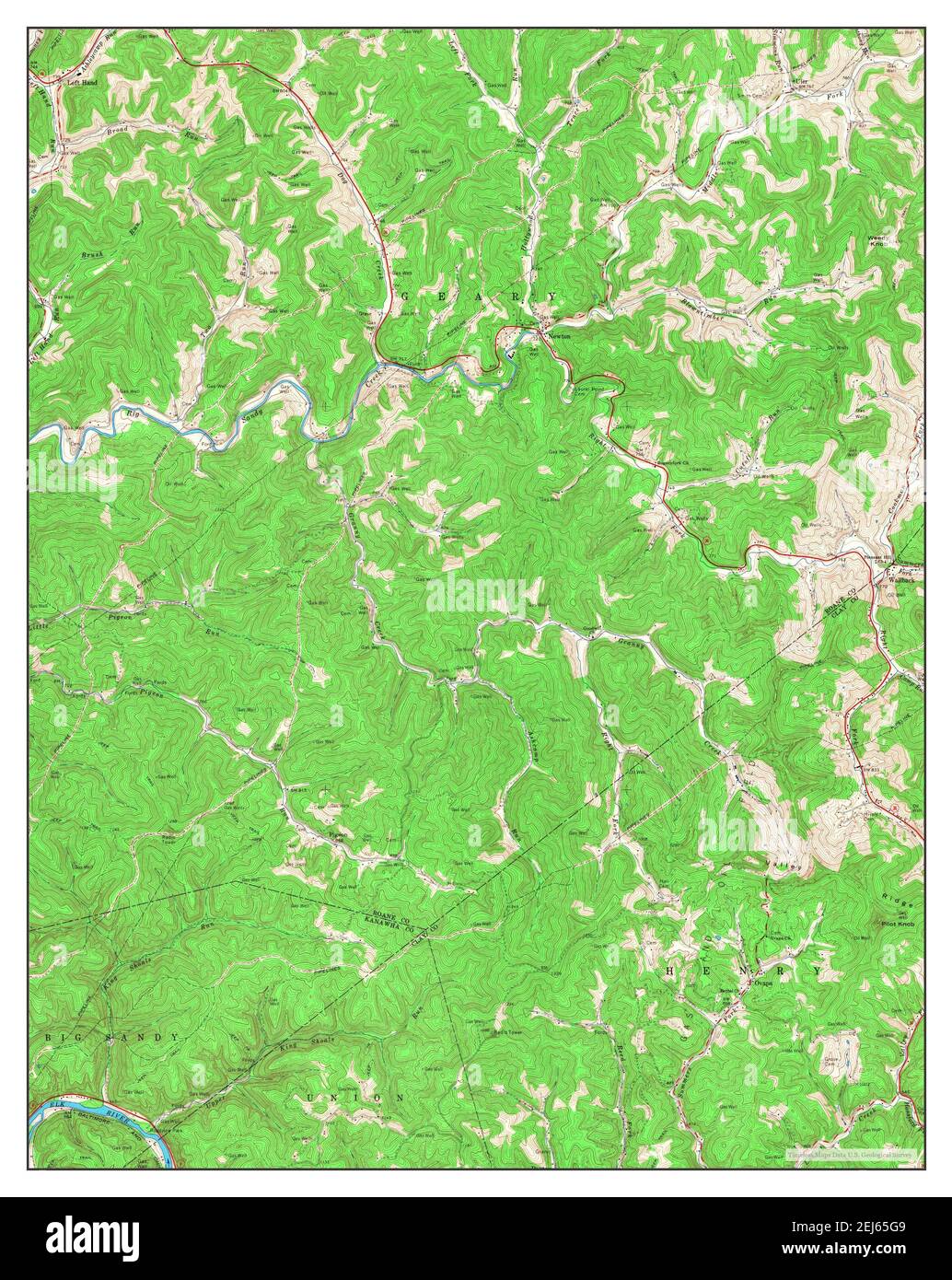 Newton, West Virginia, map 1966, 124000, United States of America by