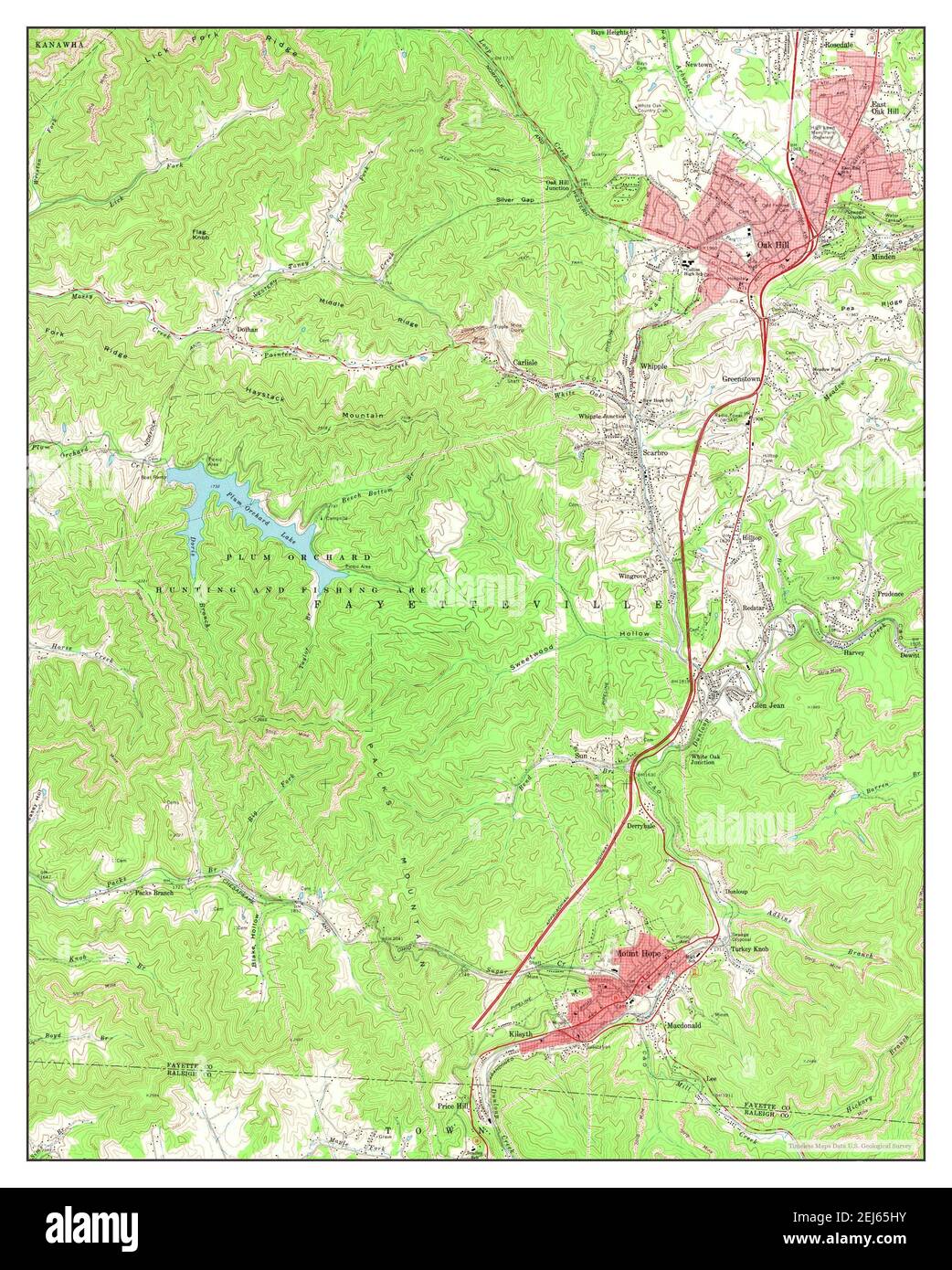 map-of-oak-hill-west-virginia-hi-res-stock-photography-and-images-alamy