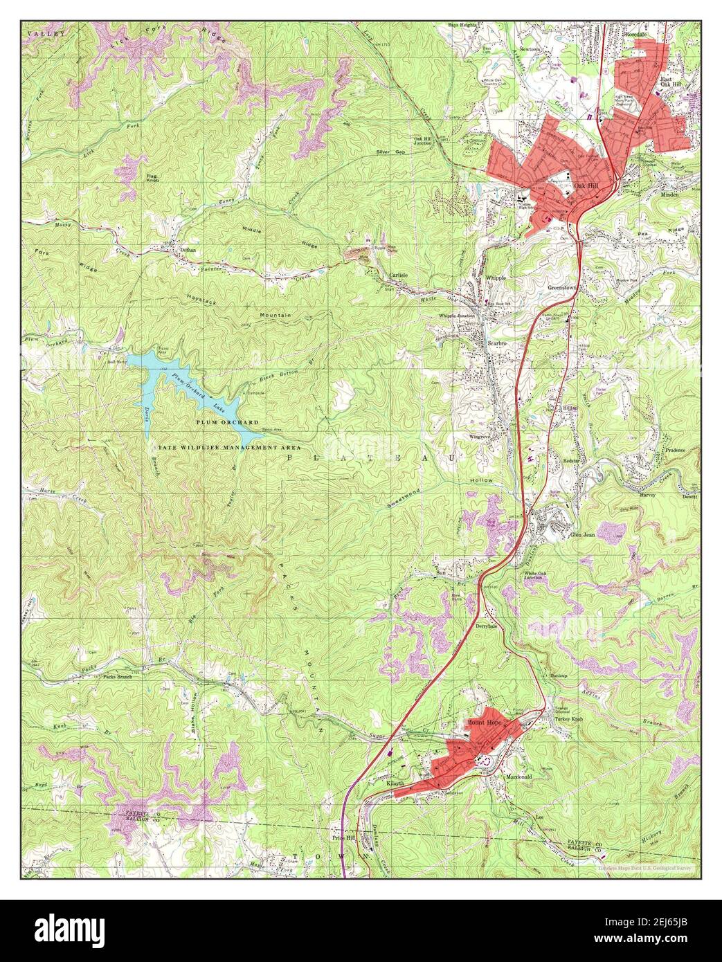 Oak Hill West Virginia Map Map Of Oak Hill West Virginia Cut Out Stock Images & Pictures - Alamy
