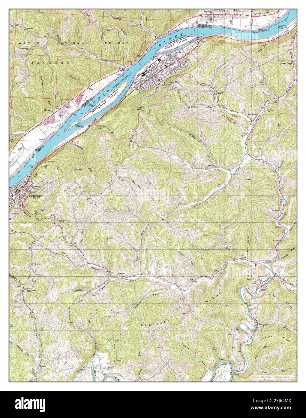 Paden City, West Virginia, map 1994, 124000, United States of America