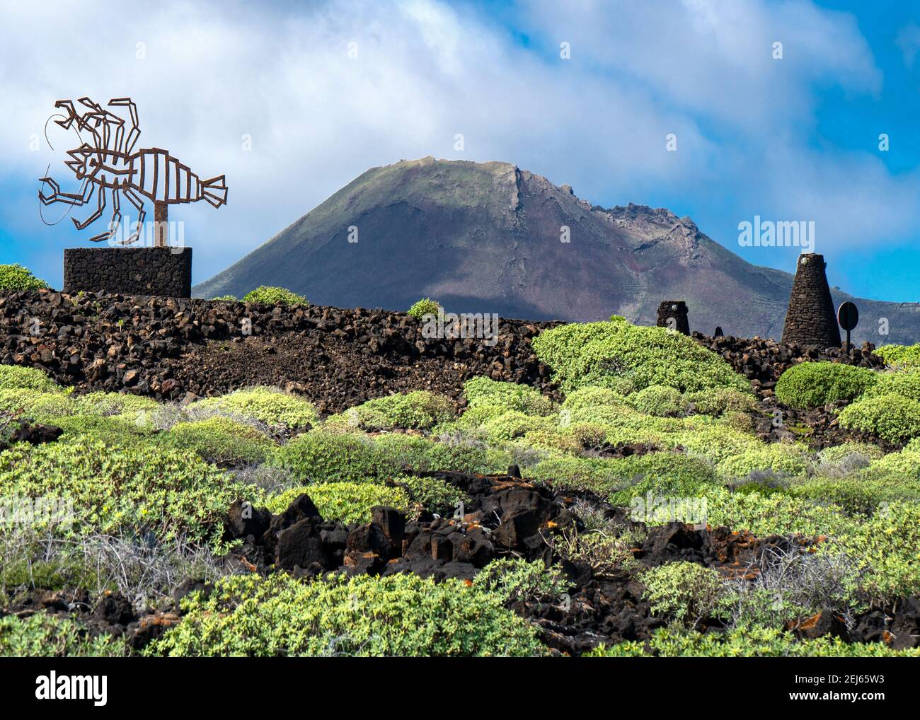 Volcan la Corona, Jameos del Agua, Lanzarote Stock Photo