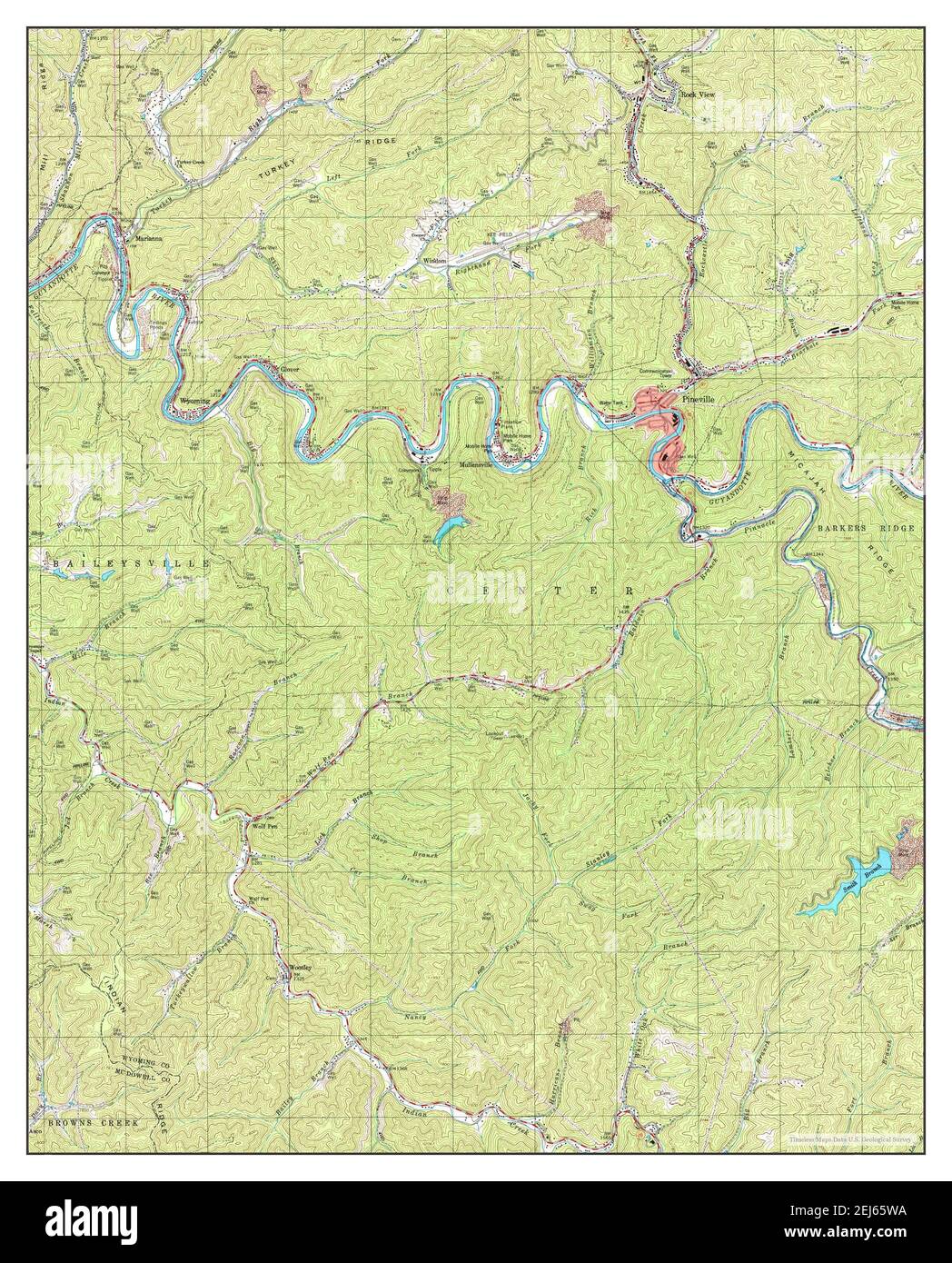 Map of pineville virginia hires stock photography and images Alamy