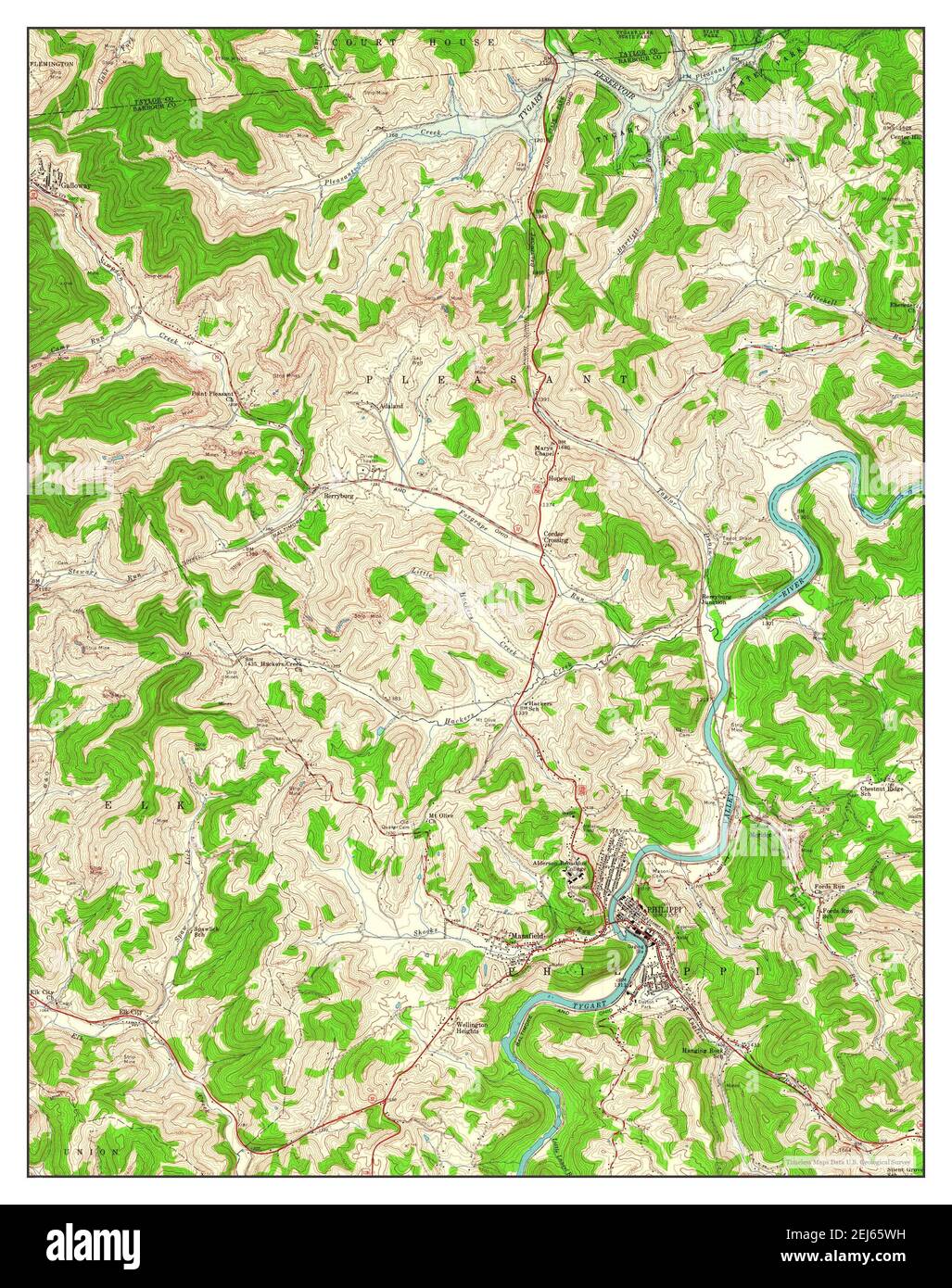 Philippi virginia map hires stock photography and images Alamy