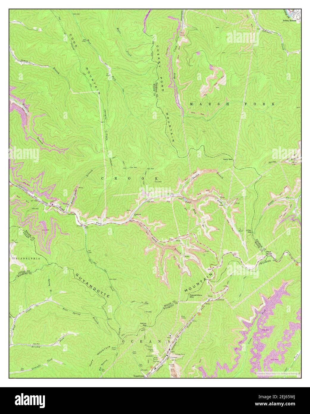 Pilot Knob, West Virginia, map 1968, 124000, United States of America