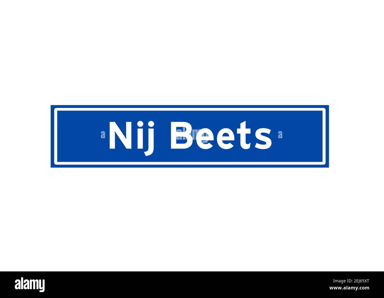 Nij Beets isolated Dutch place name sign. City sign from the Netherlands. Stock Photo