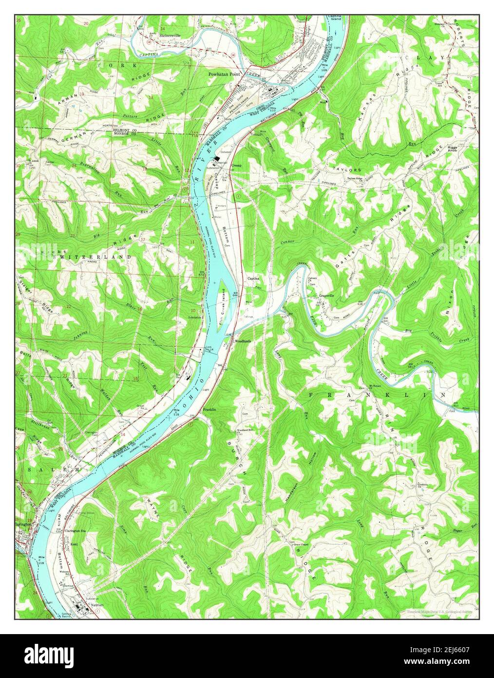 Map of powhatan Cut Out Stock Images & Pictures Alamy