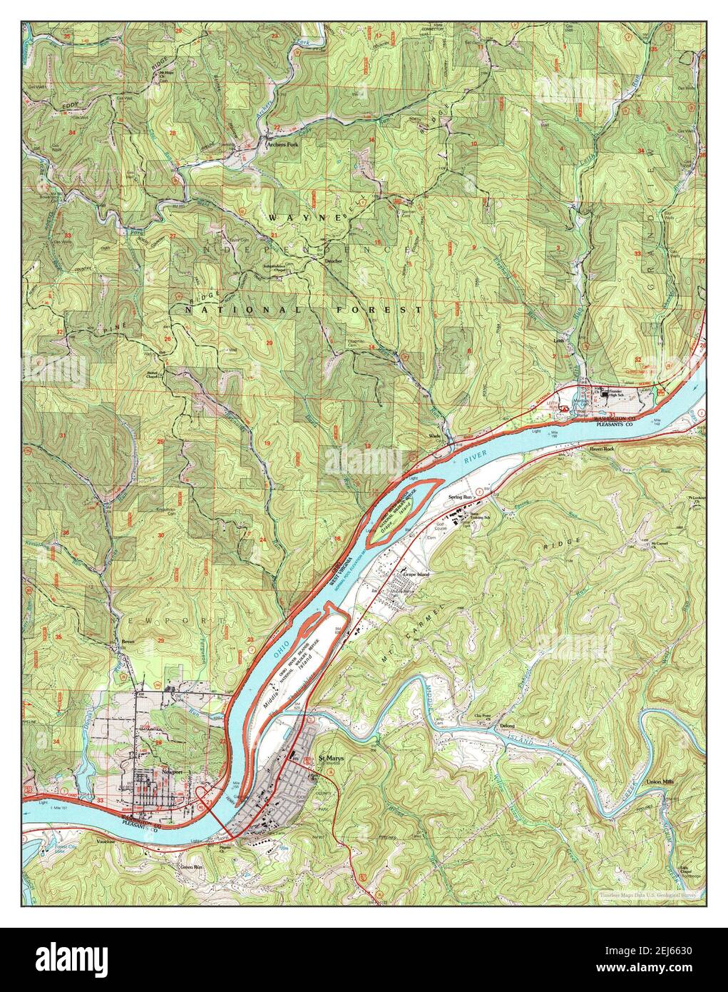 Raven Rock, West Virginia, map 2002, 124000, United States of America